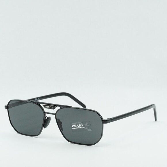 NEW PRADA PR58YS 1AB5S0 BLACK DARK GREY SUNGLASSES - Picture 3 of 11